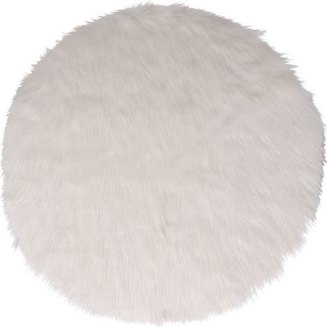 Déco de Noël Tapis pour pied de Sapin en Fourrure Blanche D 90 cm - Feeric Christmas