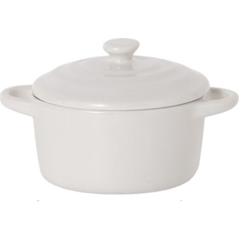 Ramequins de 350 ml avec couvercles, mini-plats à four avec couvercles, ensemble de petits plats à four, bols allant au four, mini-plats à four avec couvercles, style campagnard (blanc)