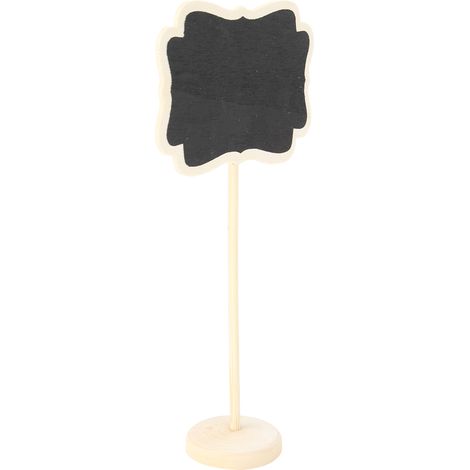 10 sets étiquettes plantes en bois mini tableau ardoise message forme fleur déco jardin (1/5)