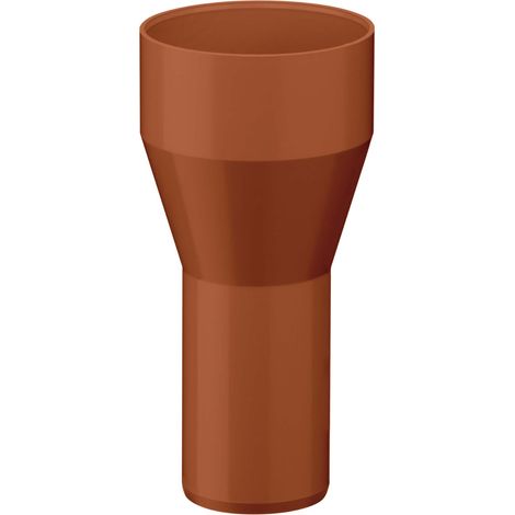INEFA Reduzierstück Fallrohr, PVC Zubehör Fallrohr Kunststoff, Verbindungsstück, einfache Steckmontage, Made in Germany - DN85/75 Braun