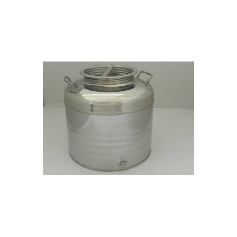 FUSTO OLIO ACCIAIO INOX 441 100 L AGGRAFFATO