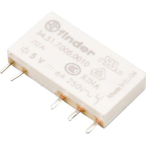 Rel茅 1 W 6 A 5 VCC mont. z贸c. FINDER 345170050010