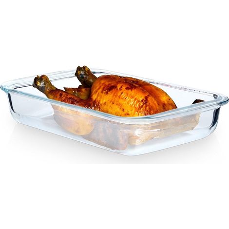 Fuente de vidrio apta para horno 25,5x15x4,5 cm, 1 l