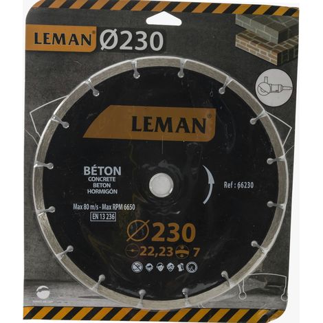 Disque diamant segments 230 mm Leman