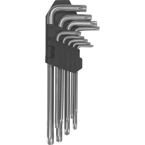 Utilia SERIE CHIAVI MASCHIO TORX LUNGHE CON FORO pz. 9