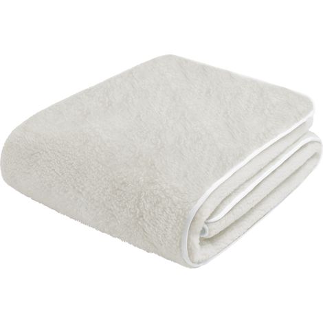 Topper pour Matelas Double LOLA Protège-matelas Effet Laine 180x200cm (1/5)