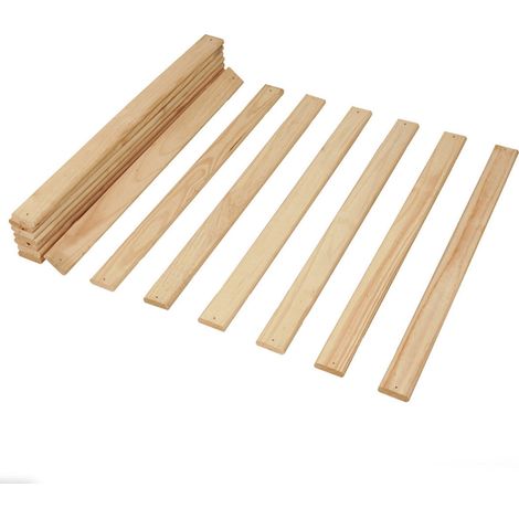 Altobuy – Sommier à lattes 140x200 cm – 13 lattes en bois massif – Épaisseur des lattes 65 mm – Maintien optimal pour matelas (1/2)