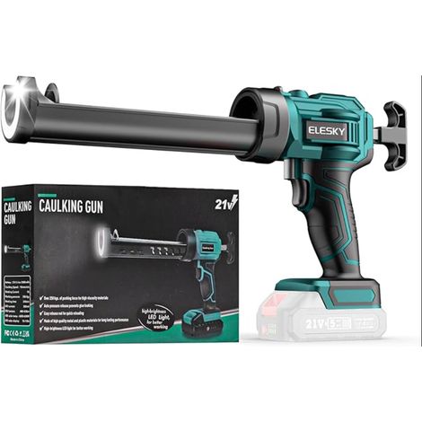 Pistolet à Cartouche Électrique 18V, 4 Vitesses, sans Batterie silicone 300 ml, LED intégrée, débit réglable, extrusion précise, poignée ergonomique, idéal joints. (1/5)