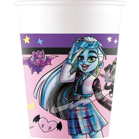 Lot de 8 gobelets en carton - Idéal pour les fêtes et les anniversaires - Capacité : 220 ml - Lot de 8 verres