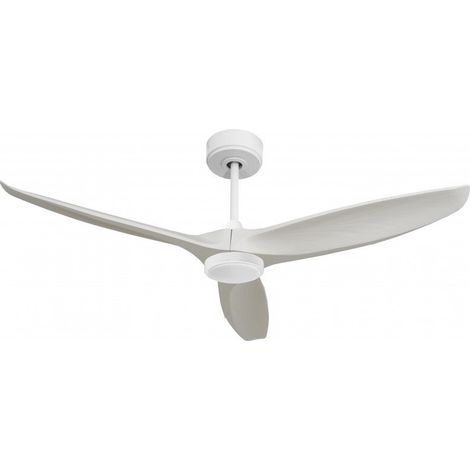 Bolt , Ventilateur déstratificateur d'air, pales bois blanc 132Cm, moteur blanc mate, 100 % efficace hiver/été avec lampe. (1/2)