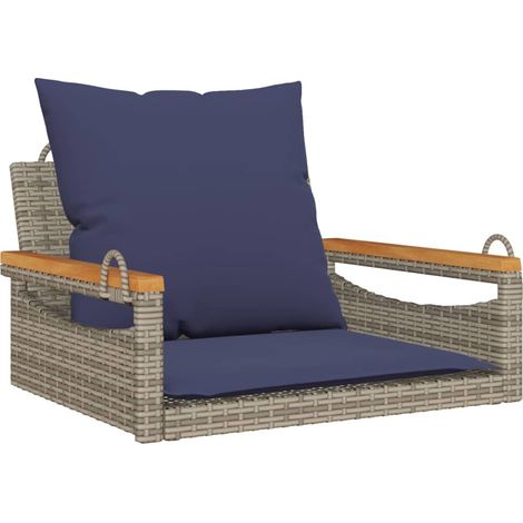 Maison Exclusive - Hängesessel mit Kissen Grau 63x62x40 cm Poly R