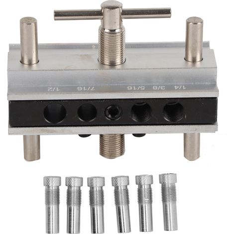 Kit de guidage de perçage pour chevilles auto-centrantes en acier allié, poinçon de localisation de trous pour menuiserie, système britannique (1/5)