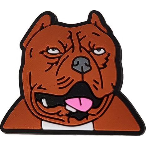 Insignia decorativa de goma para parche de emblema de Crocs Dog-1 American Bulldog OS