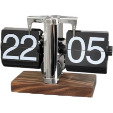 Horloge de bureau rétro en bois massif, à pendule, style rétro, avec mécanisme à onglets. Décoration originale pour la maison ou la maison. (1/5)
