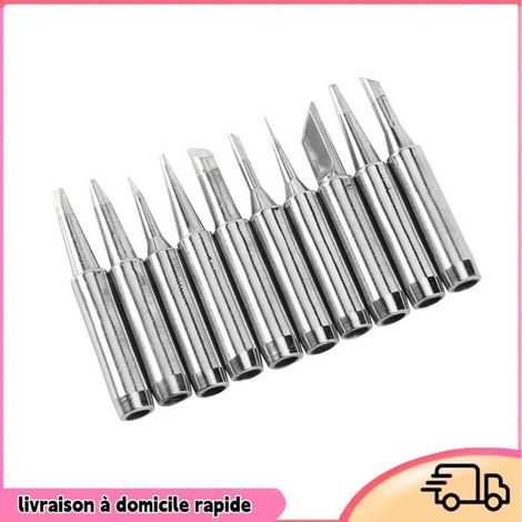 Dilwe Lot de 10 Embouts de Fer à Souder pour Stations 936 937 938 969 8586 852D (1/4)