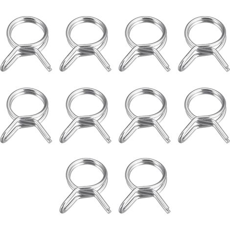 Collier Serrage Tuyau Double Fil Ressort, 20pcs Acier Inox 304 8mm Apte Interne Diamètre 8.8mm-9.5mm OD Tuyau Carburant Conduite Silicone Tube Ressort Clips (1/5)