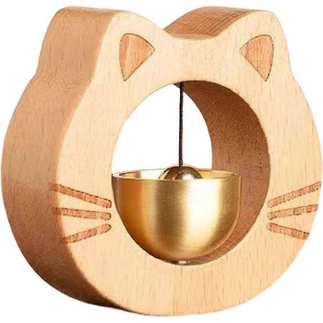 Sonnette de porte moderne en bois (1 pièce) - Installation par ventouse, sans alimentation, pour la décoration de votre entrée principale. (1/5)