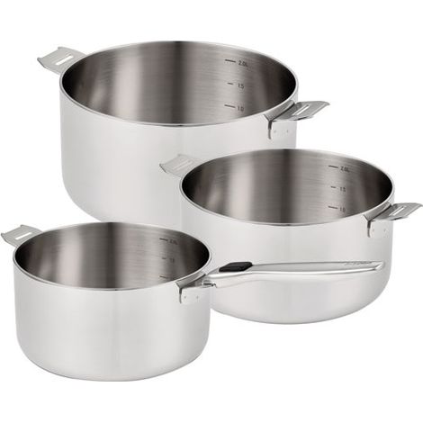 Serie mit 3 edelstahltöpfen 16/18/20 cm - Beka - 101210 (1/5)