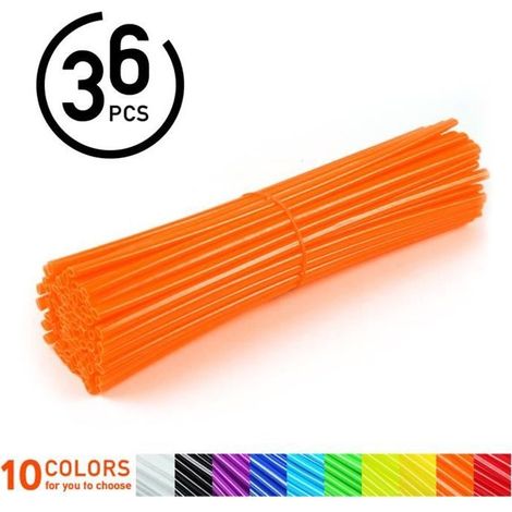 36 Fahrradspeichenschützer, Motocross-Speichenabdeckungen, Speichenschutz (orange) (1/5)