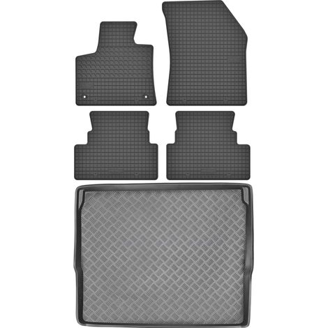 Ensemble de tapis de sol en caoutchouc pour Peugeot 3008 II Crossover à partir de 2016 + tapis de coffre