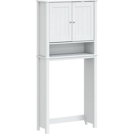 Armoire pour machine à laver BERG blanc bois massif (1/5)
