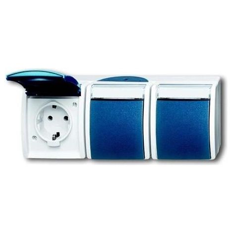 Busch-Jaeger Schuko triple toma océano 2300/3EWN-53
