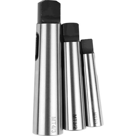 LALAGO 3Pcs Cône Morse Douille de Perçage, Réduction Adaptateur pour Tour de Fraisage, Adaptateurs de Foret à Cône Morse (MT1 à MT2, MT2 à MT3, MT3 à MT4) (1/5)