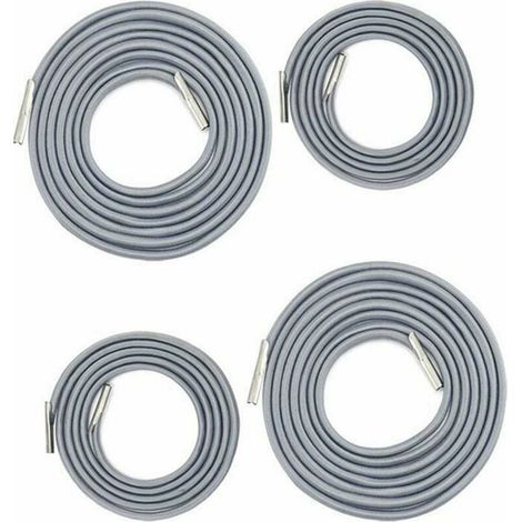Cordon élastique universel pour fauteuil berçant, chaise longue, fauteuil zéro gravité, fauteuil pliant berçant et fauteuil berçant à sangles élastiques – Lot de 4 (2 × 2,2 m + 2 × 1,4 m), couleur gri