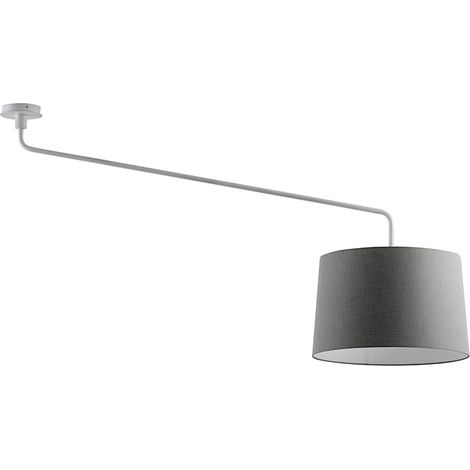 Vivien Plafoniera Bianca, Paralume Conico Antracite, Attacco E27, Potenza 75W, IP20, Diametro 48cm - Rossini Illuminazione (1/5)