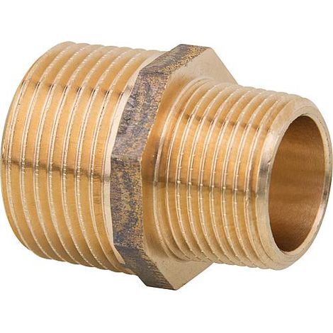 Raccord de réduction en laiton rouge, avec face hexagonale, AG 11/4 x1 Viega (1/2)