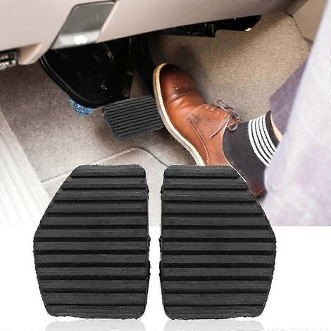 1 Paar schwarze, rutschfeste Gummikappen für Kupplungs- und Bremspedal, passend für Peugeot/Citroen 1007 207 208 30 Edition 0708