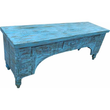 Mueble bajo de madera artesanal 165-175x45x57h cm (1/5)
