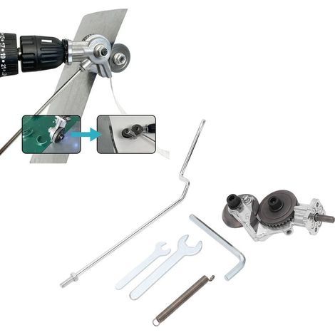 Grignoteuse de tôle,Coupeur de plaque de perceuse électrique, accessoire de perceuse de grignoteuse en métal avec adaptateur, facile à utiliser (1/5)
