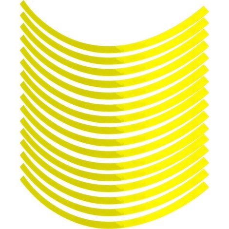 Bande adhésive réfléchissante universelle pour jantes de voiture et moto, film décoratif, 6 couleurs, jaune fluorescent (1/5)