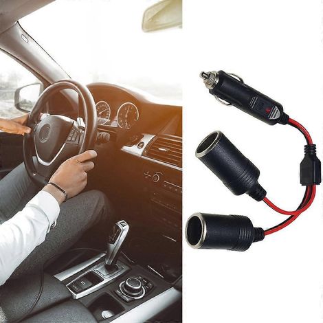 Rallonge allume-cigare pour voiture avec 10 fusibles, 1 entrée, 2 sorties, câble d'alimentation (1/4)