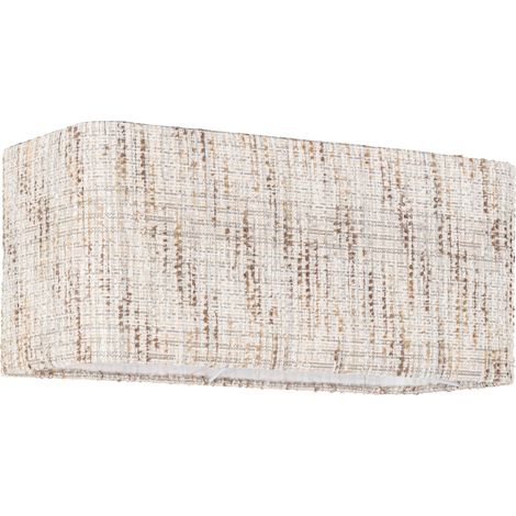 Abat jour rectangulaire cream coco élégant et raffiné - Crème coco tissé naturel (1/5)