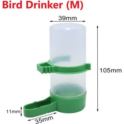 Mangeoire automatique en plastique pour oiseaux, avec embout pour perroquet, bol et accessoires pour oiseaux de compagnie.-AquaForge (1/5)