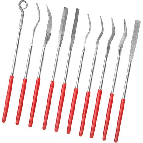 Ensemble de limes diamantées, abrasifs courants, meulage de précision, outils manuels multifonctions, formes variées (1/5)