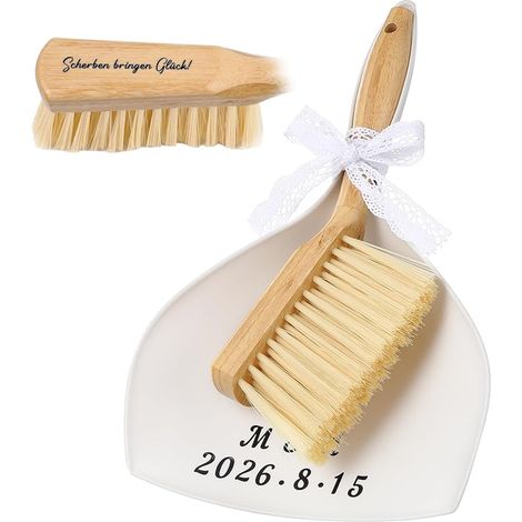 Ensemble Balai et Pelle pour un Enterrement de Vie de Jeune Fille Comprend Pelle, Balai, Ruban de Dentelle, Autocollants et Autocollants Lettres (1/5)