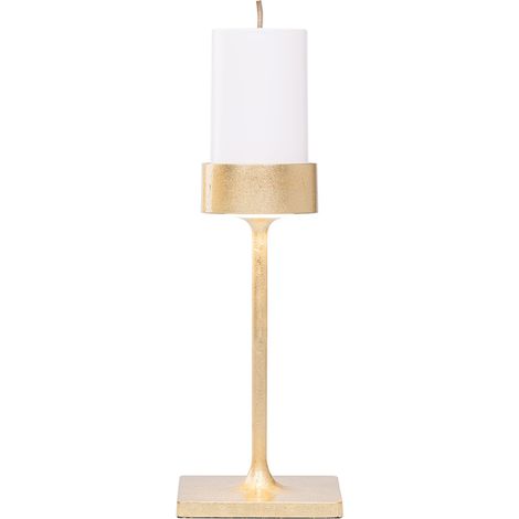 Perpetua Lampada da Tavolo Mini Senza Fili Design Candelabro Struttura Alluminio Pressofuso Nero Opaco e Finitura Foglia Oro Sistema Modulare LED