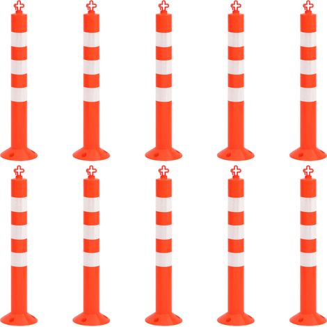 vidaXL Dissuasori Traffico con Catena 10 pz 75 cm in PE