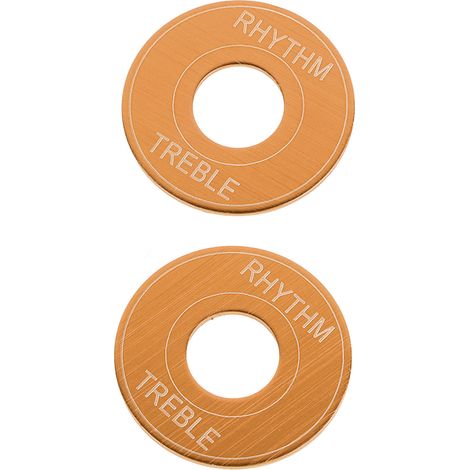 Lot de 2 joints pour sélecteur de guitare électrique, interrupteur à bascule à trois positions, rondelle indicatrice, anneau de rythme et d'aigus, plaque dorée (1/5)