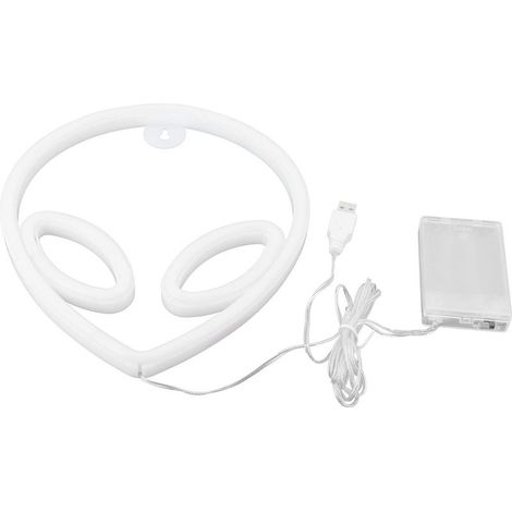 Néon alien rouge – USB / batterie – enseigne murale – mariage / dîner / anniversaire – LED (1/5)
