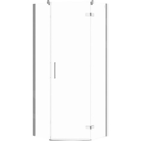 Cersanit Jota - Cabine de douche 80x80 cm, droite, chrome/verre clair S160-009 (1/2)