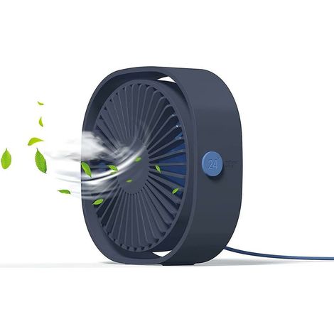 Mini ventilateur portable, ventilateur USB, ventilateur silencieux, ventilateur rotatif à 360 ° (1/5)