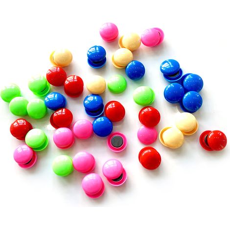 Bunte, runde Magnete mit starker Haftkraft für Whiteboards, geeignet für Kühlschrank und Tafeln (1/5)