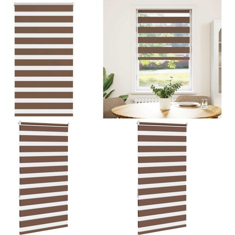 vidaXL Zebrarollo Braun 85x150 cm Stoffbreite 80,9 cm Polyester (1/5)