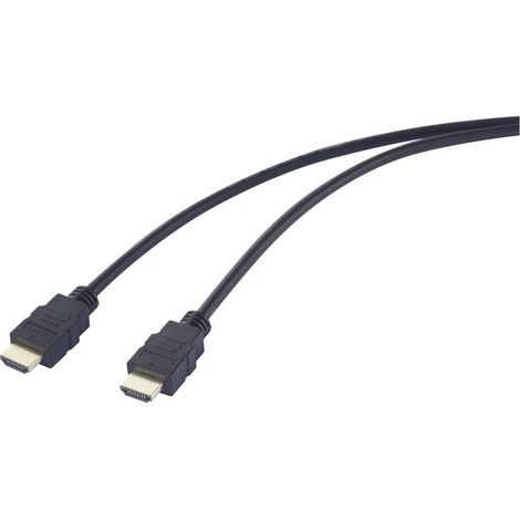 Câble de raccordement SpeaKa Professional HDMI Fiche mâle HDMI-A, Fiche mâle HDMI-A 5.00 m noir SP-12816088 4K UHD Câbl (1/2)