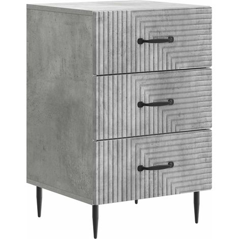 Bedside Cabinet Concrete Grey 43 x 41 x 66.5 cm Engineered Wood vidaXL