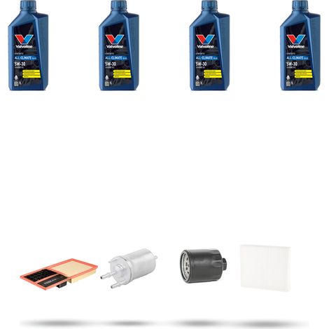Kit tagliando 4 FILTRI e 4L OLIO compatibile con Skoda Fabia II (545,542) 1.4 16v 63kw dal 2007 al 2014 (1/5)